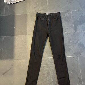 Abercrombie ultra high waisted super skinny black jeans